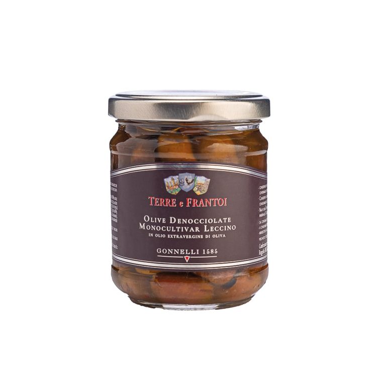 Leccino table olives in extra virgin olive oil Gonnelli 1585